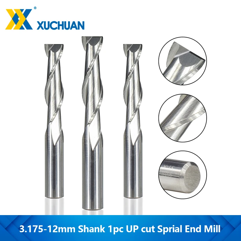 CNC Router Bit 1Pc 2 Flute Sprial Milling Cutter 3.175 4 6 8 10 12 mm Shank Solid Carbide Flat End Mill for Woodworking Tools
CNC Router Bit 1Pc 2 Flute Sprial Milling Cutter 3.175 4 6 8 10 12 mm Shank Solid Carbide Flat End Mill for Woodworking Tools