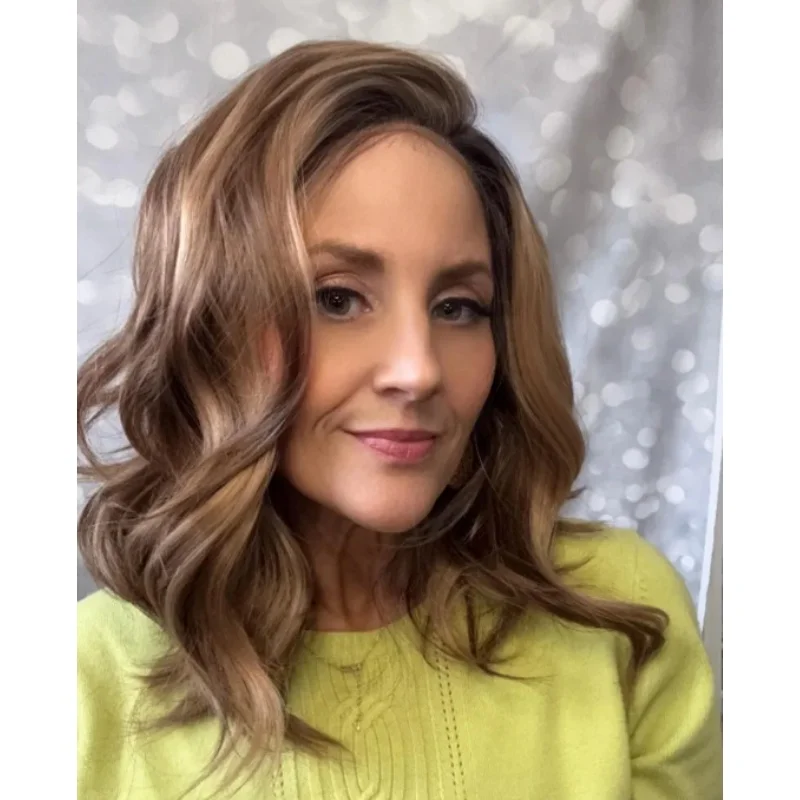 Light Weight 14" Dark Root Blonde Brown HD Transparents Lace Part Lace Front Synthetic Hair Wigs Blonde Highlight Body Wave Wig
Light Weight 14" Dark Root Blonde Brown HD Transparents Lace Part Lace Front Synthetic Hair Wigs Blonde Highlight Body Wave Wig