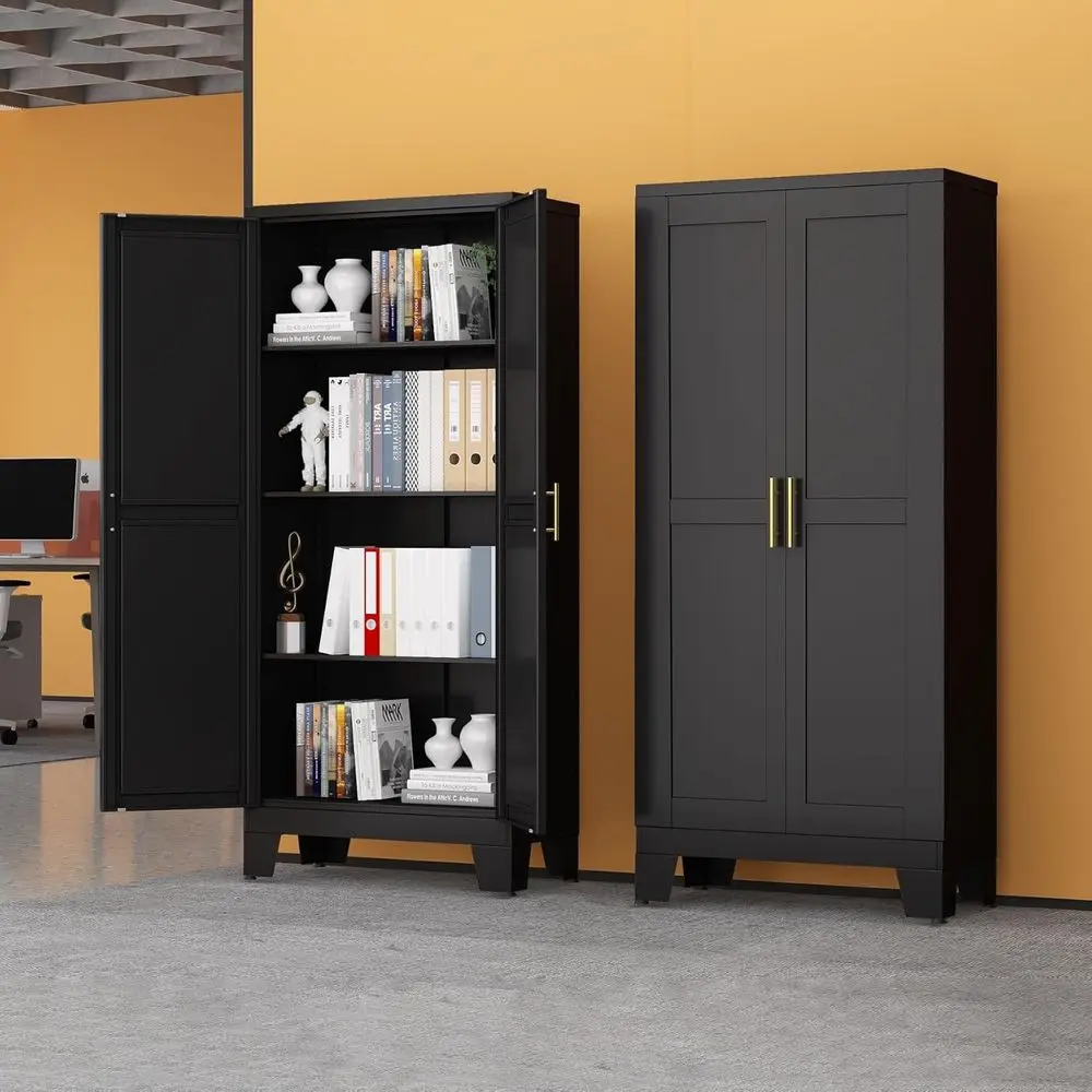 61-дюймовый стальной шкаф для хранения дома, офиса и кухни с регулируемыми полками и дверцами
61-дюймовый стальной шкаф для хранения дома, офиса и кухни с регулируемыми полками и дверцами