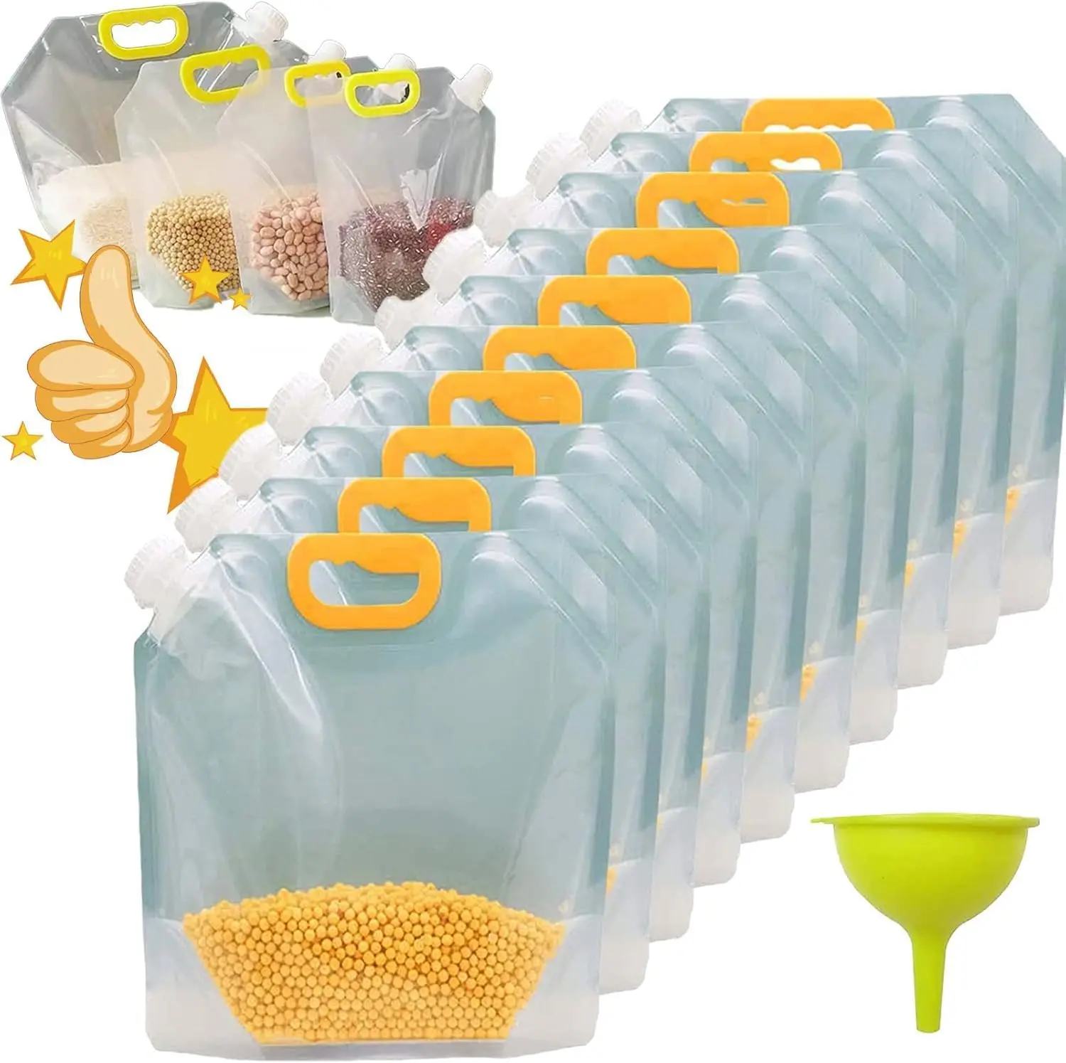 15pcs Reusable Transparent Suction Storage Bags Large Capacity Sealed Food Packaging with Funnel 2 5L
15pcs Reusable Transparent Suction Storage Bags Large Capacity Sealed Food Packaging with Funnel 2 5L
