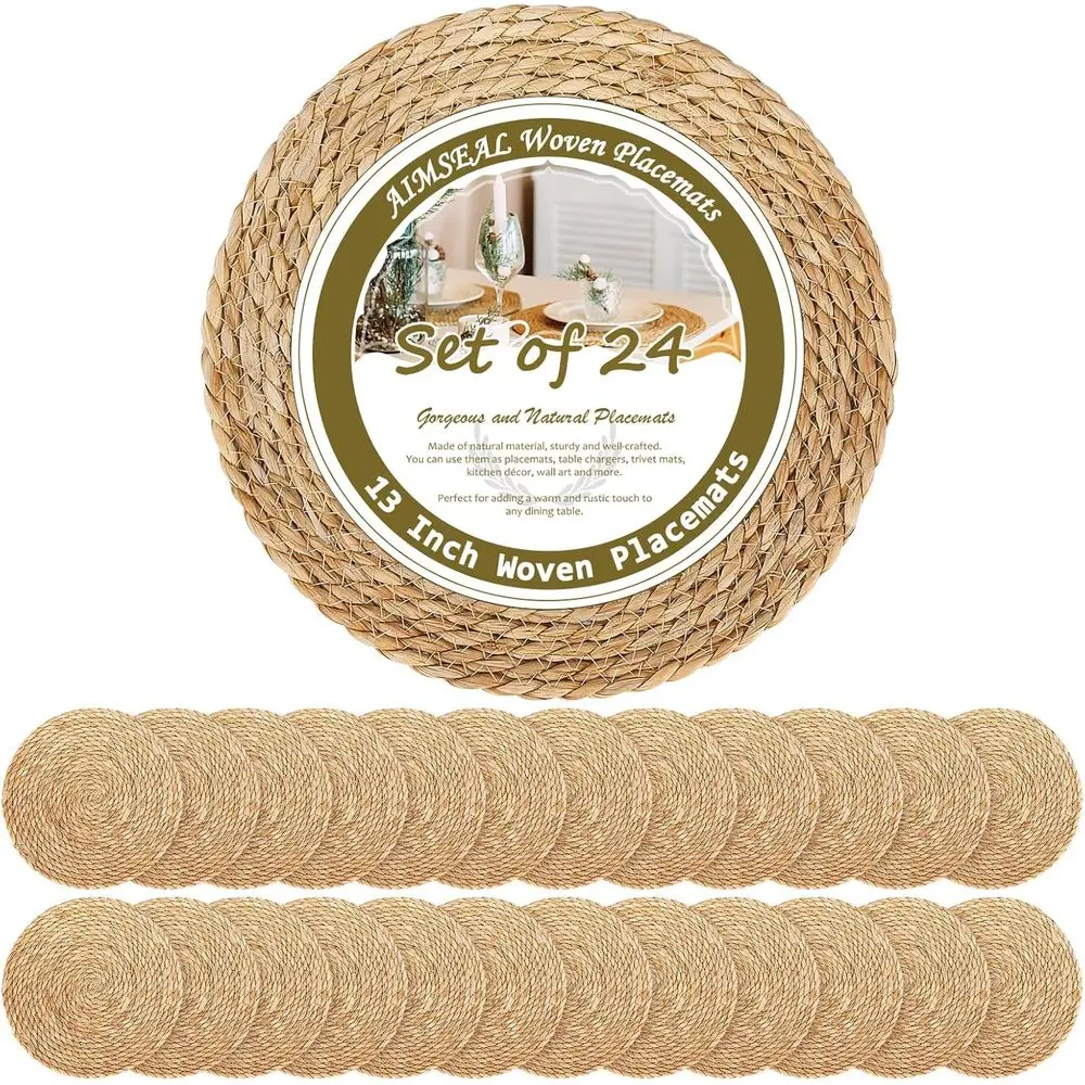 24 упаковки, 13 круглых джутовых салфеток, тканый декор стола в деревенском стиле для ужина, идеально подходит для Дня благодарения и рождественских торжеств
24 упаковки, 13 круглых джутовых салфеток, тканый декор стола в деревенском стиле для ужина, идеально подходит для Дня благодарения и рождественских торжеств