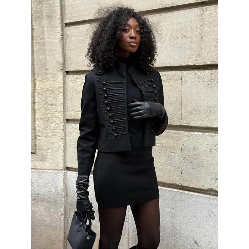 2026 Early Spring New Chic High Street Lady Coats Chic Female Napoleon Jackets Women's O-neck Full Sleeve Chinese Knot Jacket
2026 Early Spring New Chic High Street Lady Coats Chic Female Napoleon Jackets Women's O-neck Full Sleeve Chinese Knot Jacket