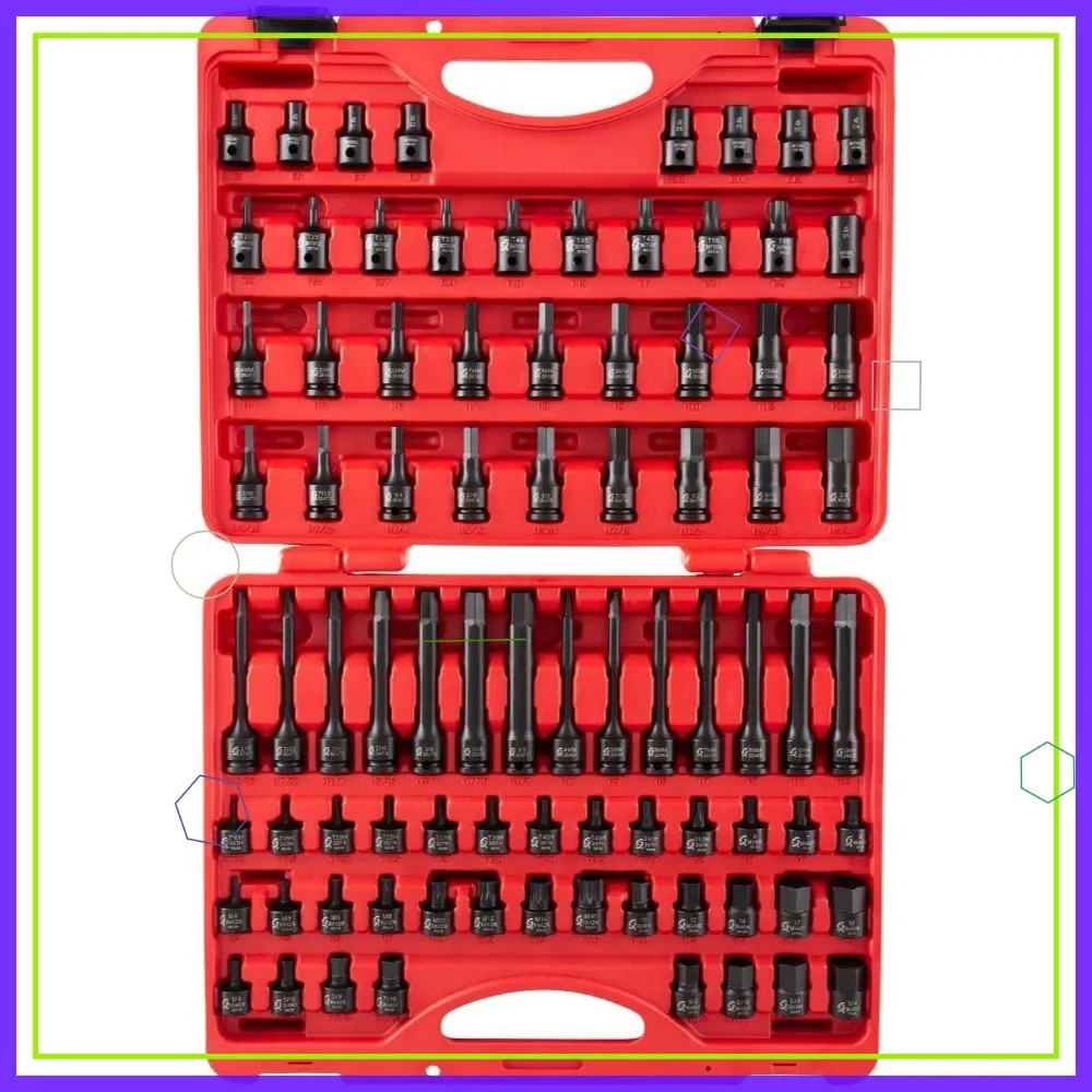 84-Piece 3/8" Dr. Master Hex Bit Impact Socket Set for Automotive Repair
84-Piece 3/8" Dr. Master Hex Bit Impact Socket Set for Automotive Repair