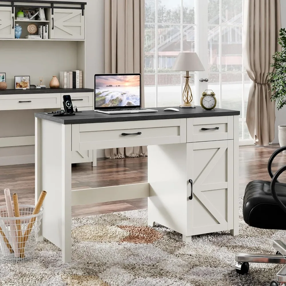 Farmhouse 47" Executive Desk, Computer Desk with Drawers and Storage Cabinet, Workstation Computer Desk for Home Office
Farmhouse 47" Executive Desk, Computer Desk with Drawers and Storage Cabinet, Workstation Computer Desk for Home Office
