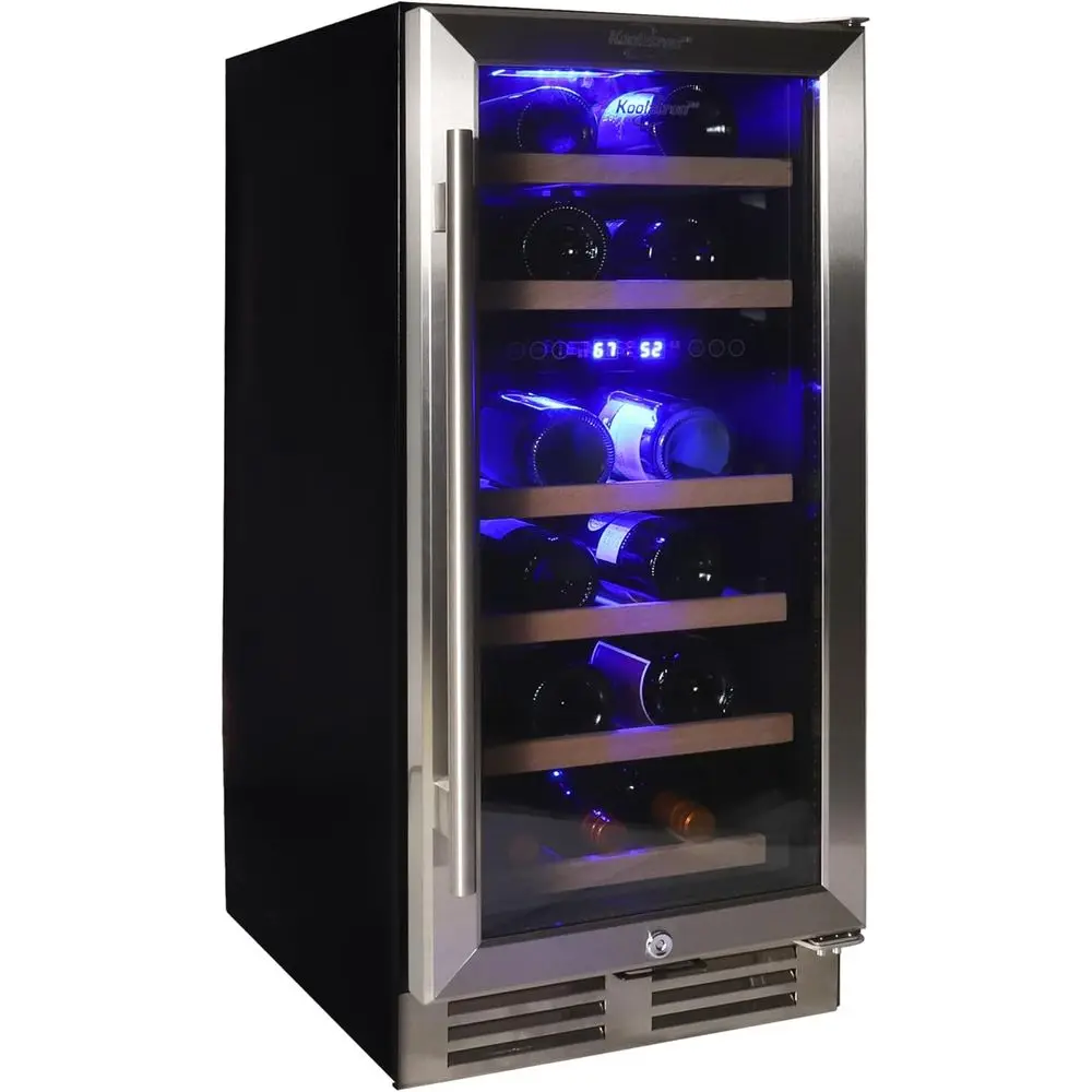 15-Inch 3.5 Cu. Ft. Dual Zone Wine Cooler with Glass Door, Front Ventilation, Suitable for Red, White, and Champagne Wines (Silv
15-Inch 3.5 Cu. Ft. Dual Zone Wine Cooler with Glass Door, Front Ventilation, Suitable for Red, White, and Champagne Wines (Silv