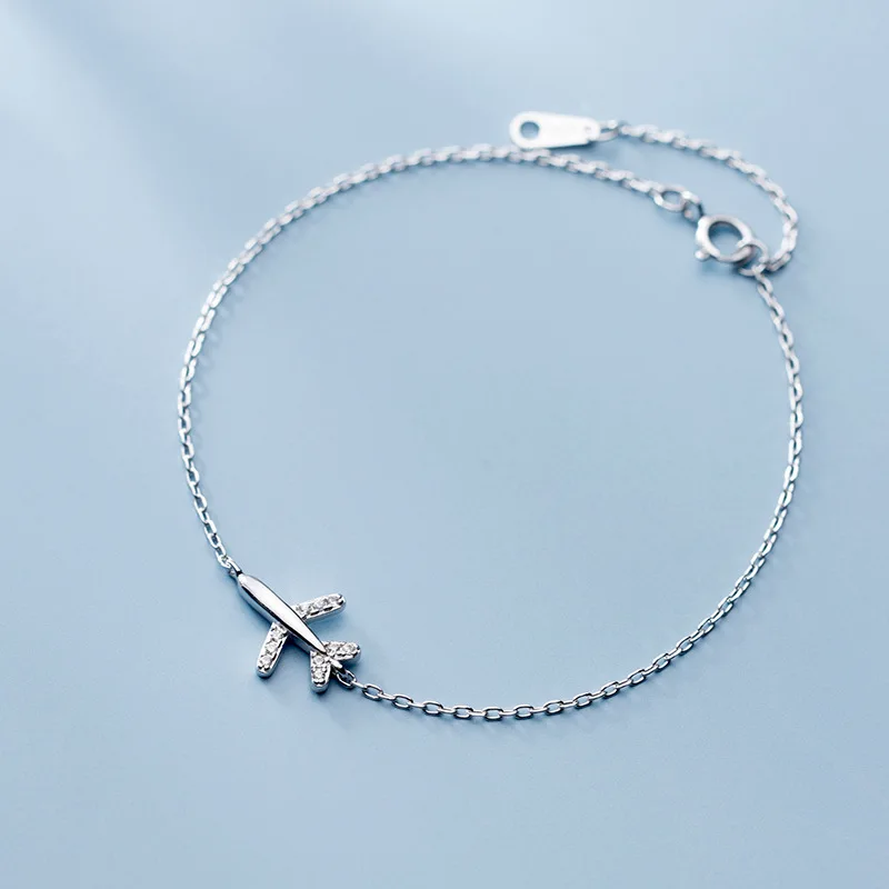 MKENDN Real 925 Sterling Silver Jewelry Women Crystal Aircraft Airplane Bracelet Temperament Personality Hand Jewelry Gift
MKENDN Real 925 Sterling Silver Jewelry Women Crystal Aircraft Airplane Bracelet Temperament Personality Hand Jewelry Gift