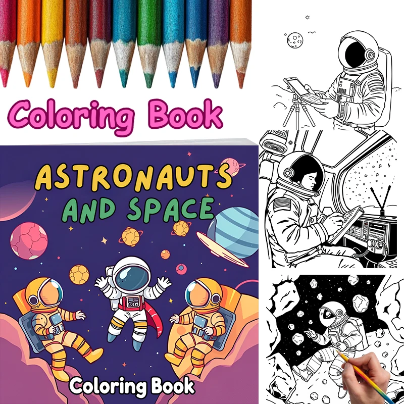Книжка-раскраска космонавтов для взрослых | 28-страничная книжка-раскраска, принадлежности для рисования на Рождество, День Благодарения
Книжка-раскраска космонавтов для взрослых | 28-страничная книжка-раскраска, принадлежности для рисования на Рождество, День Благодарения