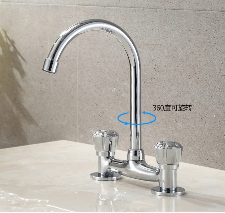 Double Handle Double Hole Hot and Cold Old-fashioned Home Kitchen Vegetable Basin Faucet Vertical Hole Distance 15CM
Double Handle Double Hole Hot and Cold Old-fashioned Home Kitchen Vegetable Basin Faucet Vertical Hole Distance 15CM