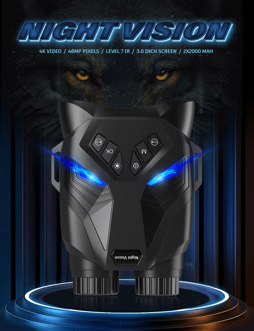 DT79 Binocular Telescope 4K UHD Video 48MP 8X Digital Zoom 300M Infrared Binoculars Night Vision 3-Inch for Hunting Camping
DT79 Binocular Telescope 4K UHD Video 48MP 8X Digital Zoom 300M Infrared Binoculars Night Vision 3-Inch for Hunting Camping