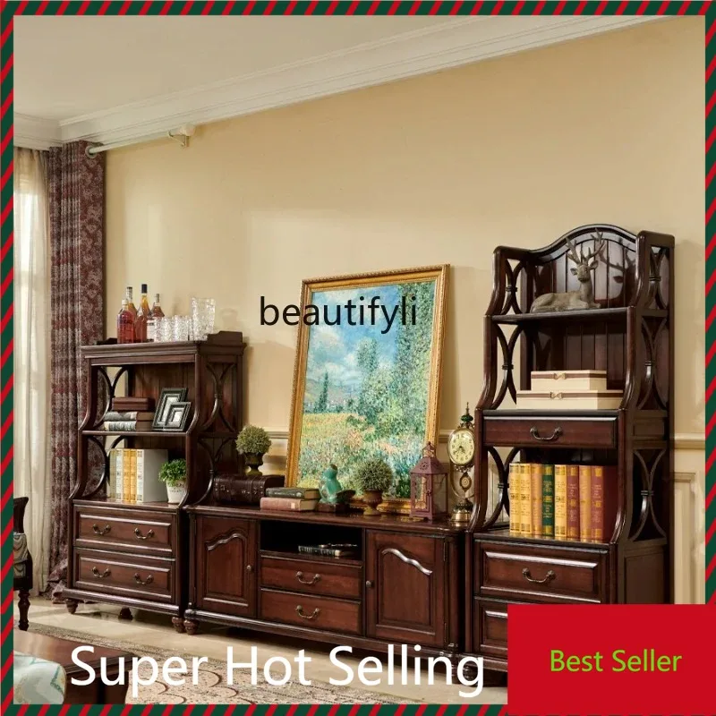 M71 V American-Style Solid Wood TV Stand Retro Combination Hall Cabinet Floor Cabinet Curio Cabinet Living Room Furniture
M71 V American-Style Solid Wood TV Stand Retro Combination Hall Cabinet Floor Cabinet Curio Cabinet Living Room Furniture