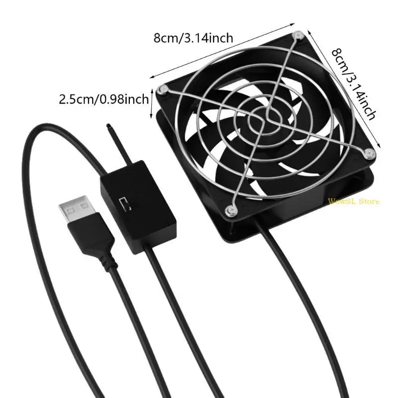 USB -питательный охлаждающий вентилятор 3 -й скорость регулируемый термостат 8x8 см для маршрутизатора Установите верхнюю HX5E
USB -питательный охлаждающий вентилятор 3 -й скорость регулируемый термостат 8x8 см для маршрутизатора Установите верхнюю HX5E