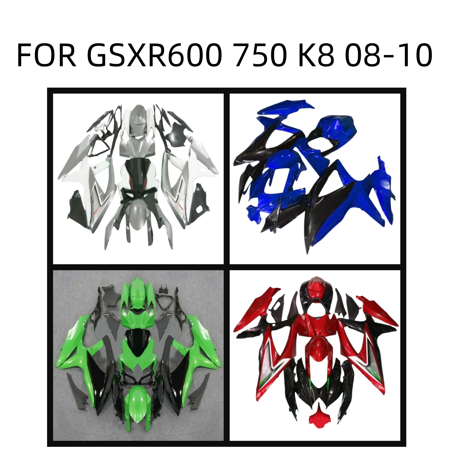 New ABS Fairings Kit Fit For GSXR600 750 K8 2008-2010 for GSXR600 750 2008 2009 2010 bodywork full fairing
New ABS Fairings Kit Fit For GSXR600 750 K8 2008-2010 for GSXR600 750 2008 2009 2010 bodywork full fairing