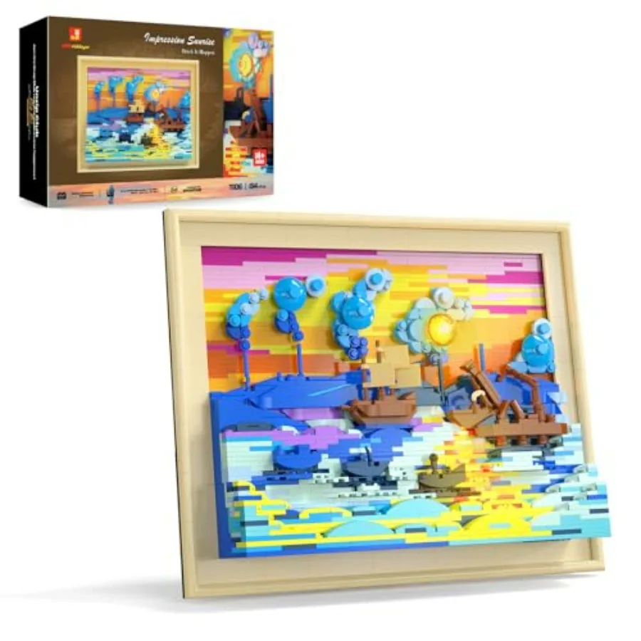 Набор для создания картины Impression Sunrise: светящиеся художественные блоки для взрослых с LED-подсветкой, комплект для оформления настенного декора, известная картина для дома
Набор для создания картины Impression Sunrise: светящиеся художественные блоки для взрослых с LED-подсветкой, комплект для оформления настенного декора, известная картина для дома