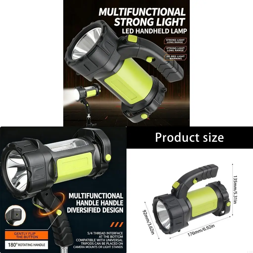 Emergency Ready Flashlight with 200W Beam & Rechargeable Power Sources for Home F19E
Emergency Ready Flashlight with 200W Beam & Rechargeable Power Sources for Home F19E