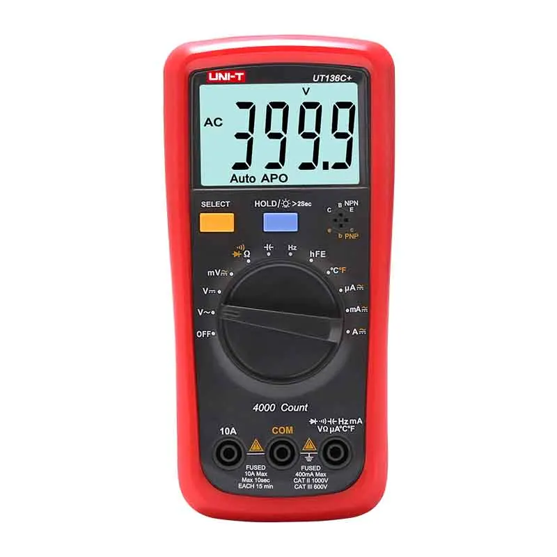 UNI-T UT136C + высококачественный цифровой микромультиметр, тестер автоматического диапазона с ЖК-дисплеем высокого разрешения
UNI-T UT136C + высококачественный цифровой микромультиметр, тестер автоматического диапазона с ЖК-дисплеем высокого разрешения