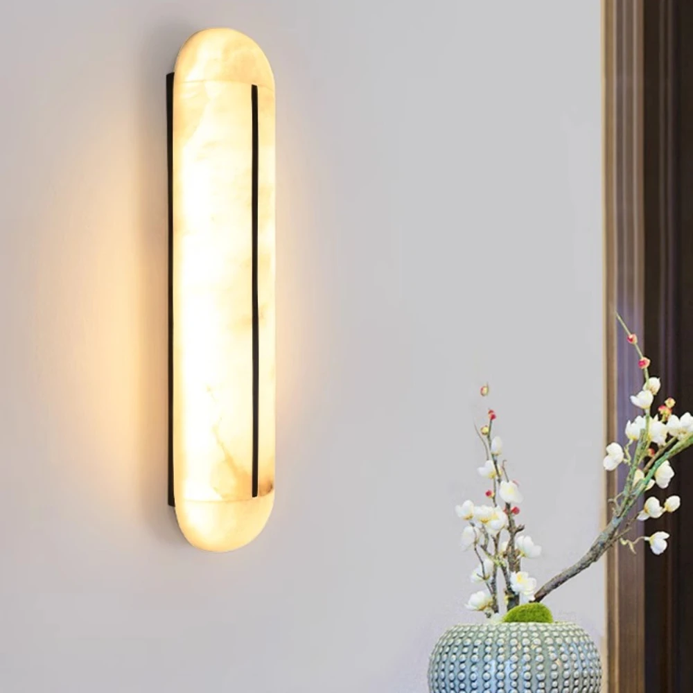 All copper marble wall lamp modern simple new Chinese light luxury living room background wall
All copper marble wall lamp modern simple new Chinese light luxury living room background wall