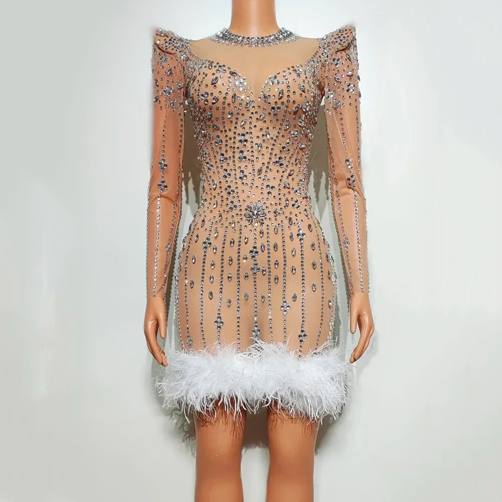Sparkly Rhinestones Sexy Transparent Short Dress Elegant Women Birthday Prom Evening Celebrate Dress Party Club Photoshoot Wear
Sparkly Rhinestones Sexy Transparent Short Dress Elegant Women Birthday Prom Evening Celebrate Dress Party Club Photoshoot Wear
