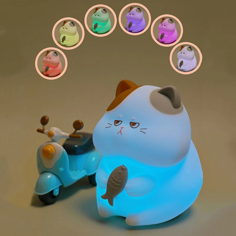 Ночник Greedy Cat, перезаряжаемый через USB, теплый и RGB детский спальный светильник, кавайный беспроводной ночник для декора детской комнаты
Ночник Greedy Cat, перезаряжаемый через USB, теплый и RGB детский спальный светильник, кавайный беспроводной ночник для декора детской комнаты