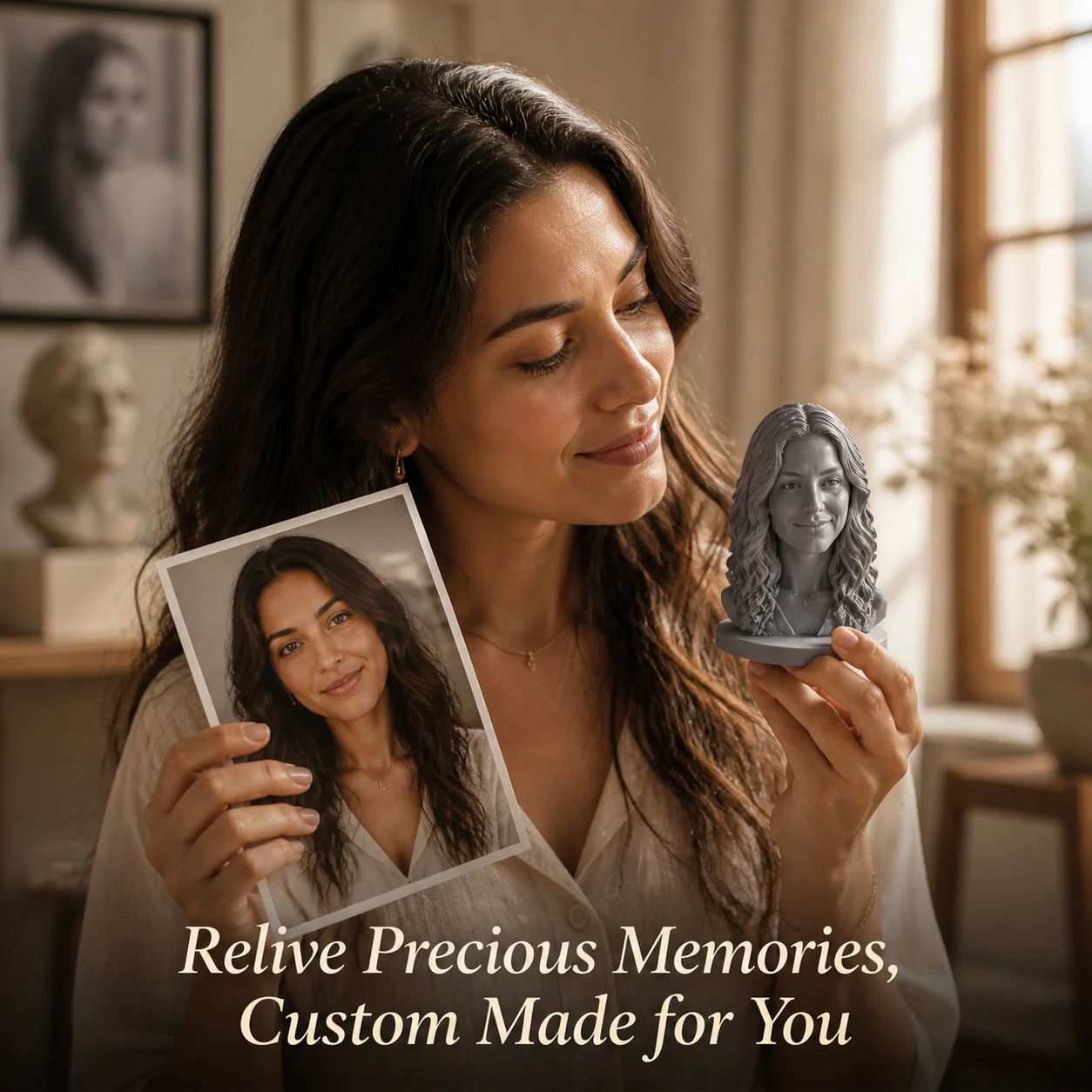 Personalized 3D Print Head Sculpture, Custom Realistic Bust Figurine, Thoughtful Gift For Family And Friends
Personalized 3D Print Head Sculpture, Custom Realistic Bust Figurine, Thoughtful Gift For Family And Friends