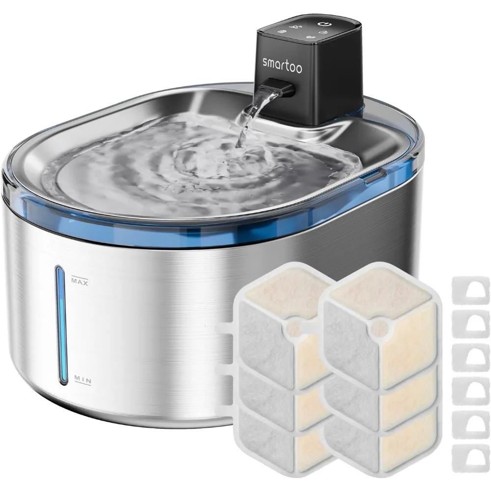 Беспроводной фонтан для кошек из нержавеющей стали, батарея 152 унций/4,5 л с датчиком движения, сверхтихий насос
Беспроводной фонтан для кошек из нержавеющей стали, батарея 152 унций/4,5 л с датчиком движения, сверхтихий насос