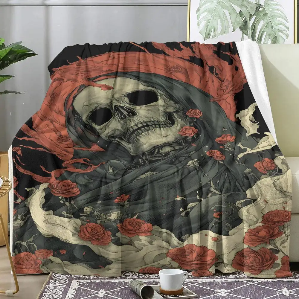 Skull and Roses Throw Soft Flannel AC Blanket Lightweight Summer Nap Throw Cozy Blanket for Sofa Bed Travel Home
Skull and Roses Throw Soft Flannel AC Blanket Lightweight Summer Nap Throw Cozy Blanket for Sofa Bed Travel Home