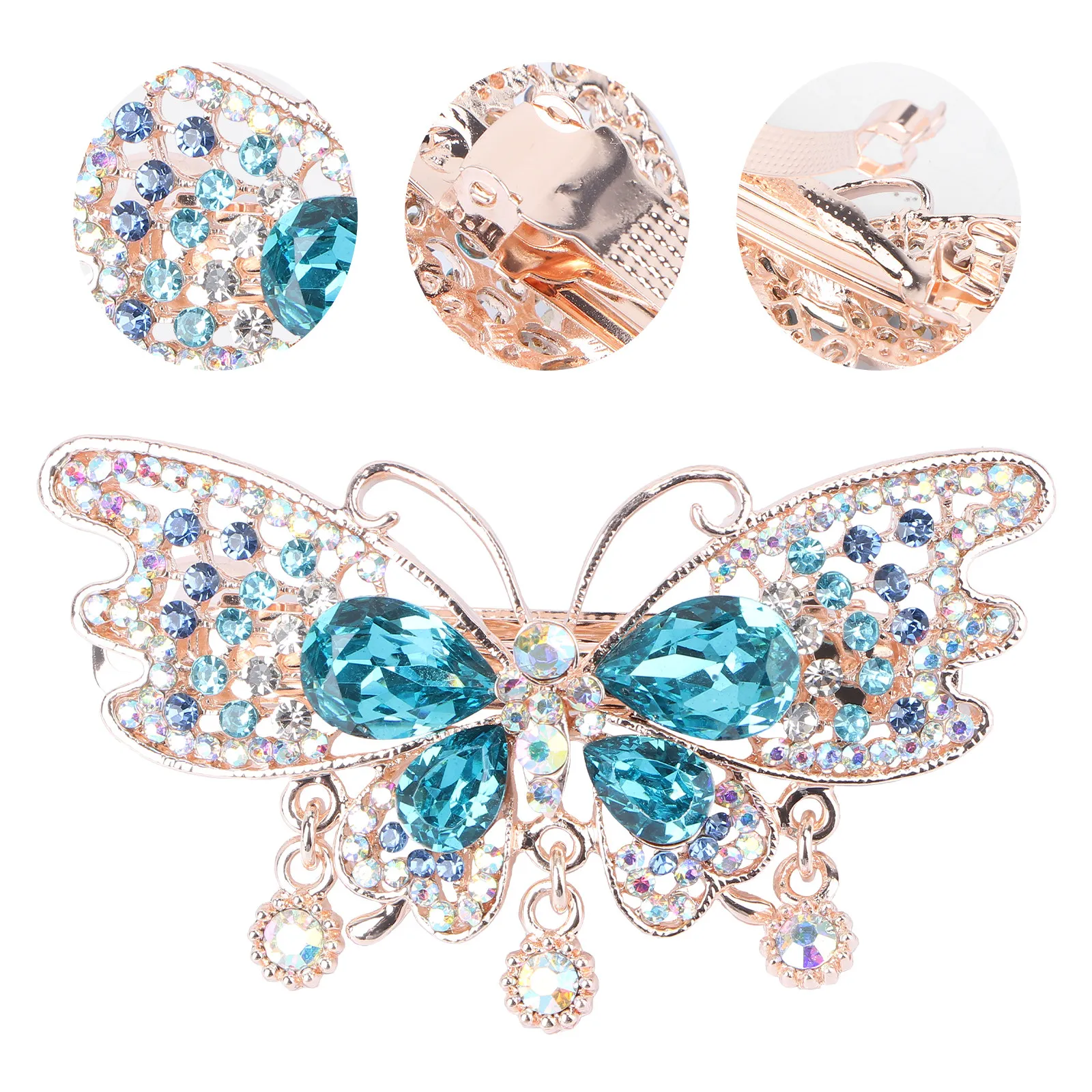 2Pcs Crystal Butterfly Hair Clips Automatic Spring Barrettes for Women Ladies Rhinestone Iron Hair Accessories Ponytail Holders
2Pcs Crystal Butterfly Hair Clips Automatic Spring Barrettes for Women Ladies Rhinestone Iron Hair Accessories Ponytail Holders