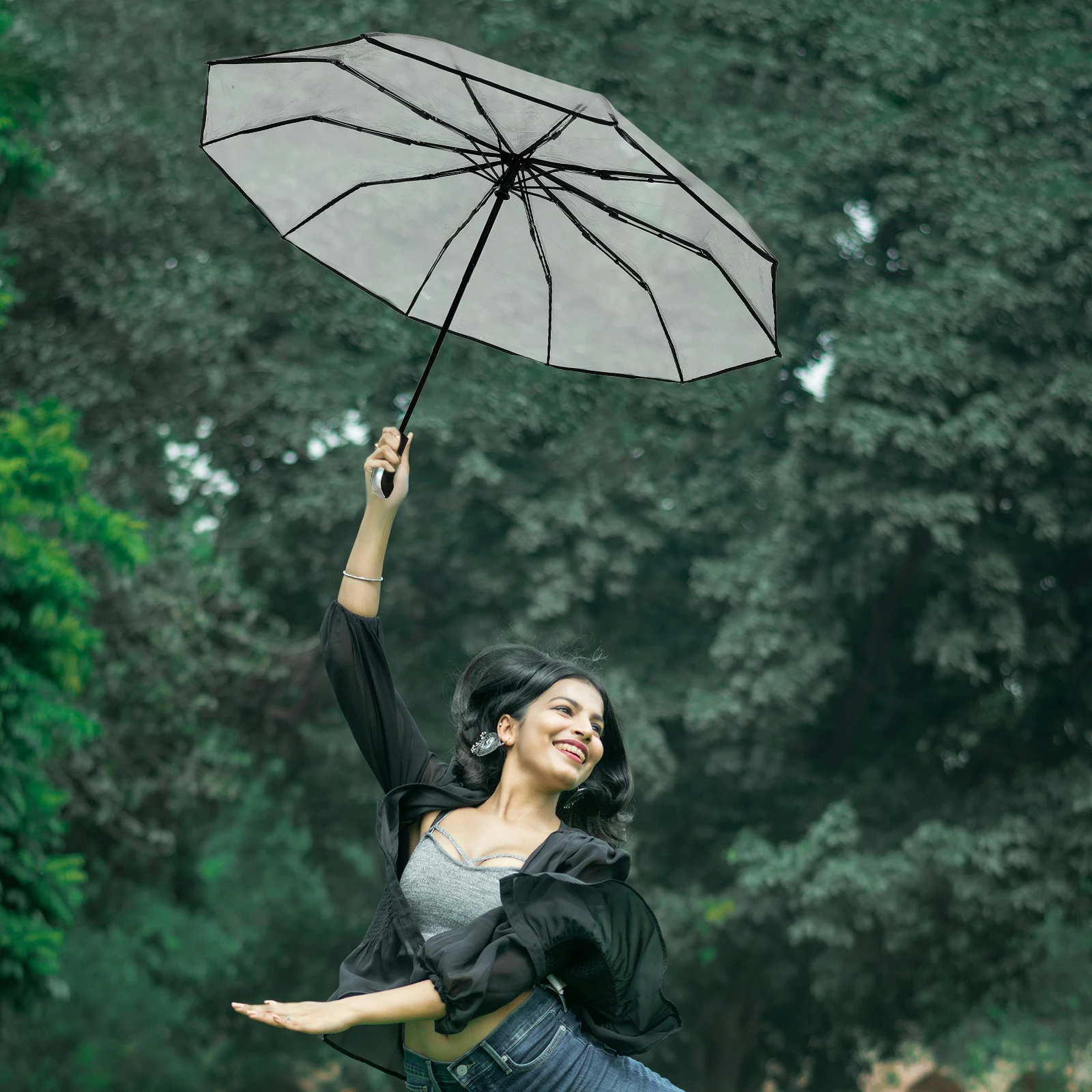 Automatic Transparent Umbrella Black Portable Compact Lightweight Travel Rain Folding Water Resistance Dry Quickly Fits
Automatic Transparent Umbrella Black Portable Compact Lightweight Travel Rain Folding Water Resistance Dry Quickly Fits