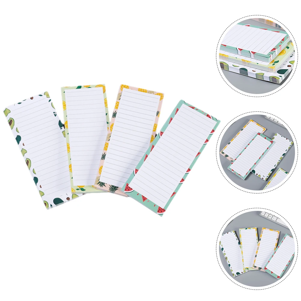 4pcs Magnetic Fridge Notepads Magnet Back Grocery List Message Memo Pads Gummed Paper Writing Pad For Home Office Refrigerator
4pcs Magnetic Fridge Notepads Magnet Back Grocery List Message Memo Pads Gummed Paper Writing Pad For Home Office Refrigerator
