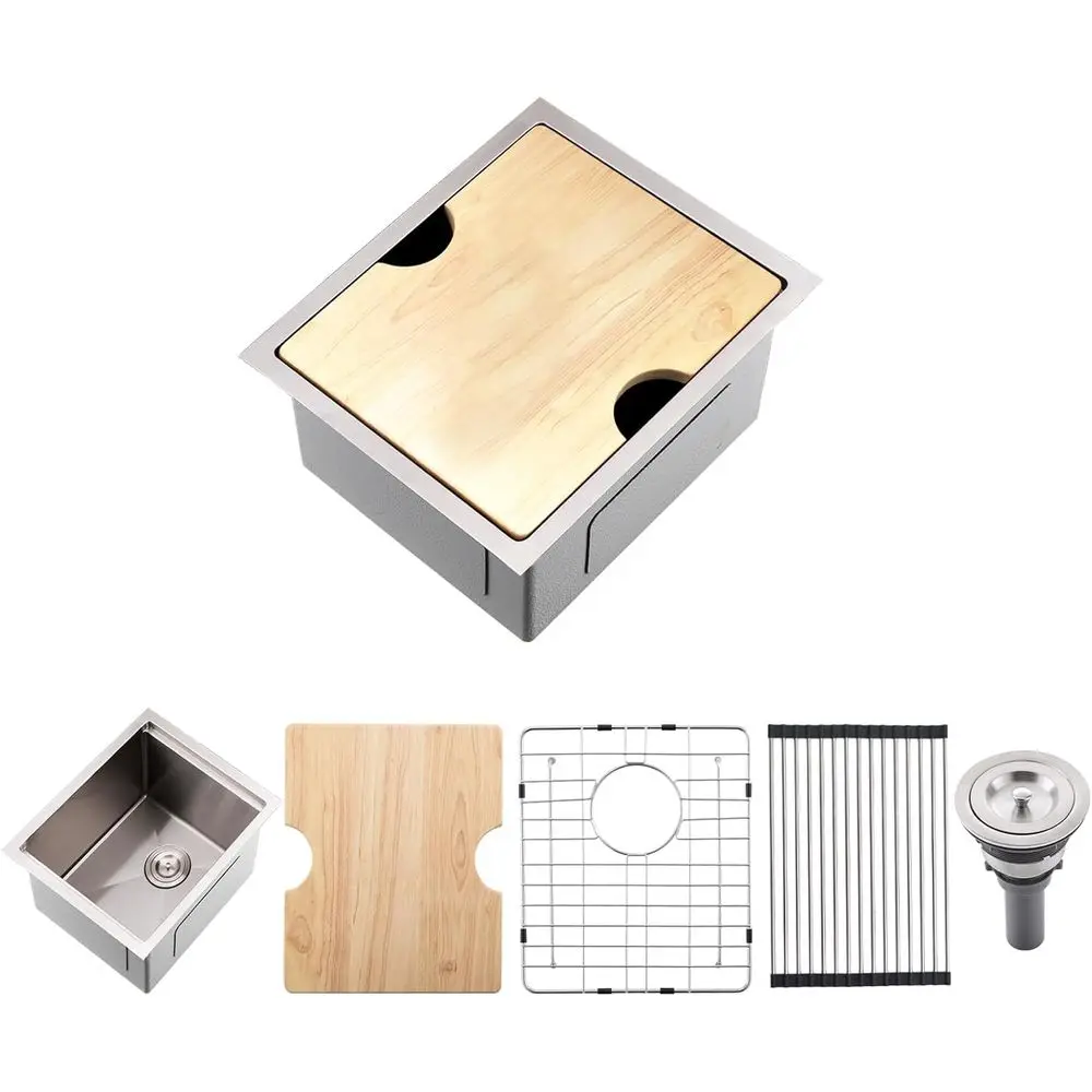 Раковина-столешница из нержавеющей стали 13 x 18 с одной чашей и разделочной доской
Раковина-столешница из нержавеющей стали 13 x 18 с одной чашей и разделочной доской