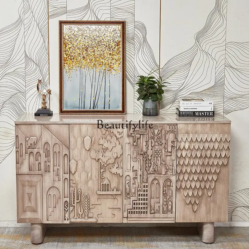 Medieval shoe cabinet household furniture solid wood dining edge large capacity storage carving decorative cabinet
Medieval shoe cabinet household furniture solid wood dining edge large capacity storage carving decorative cabinet