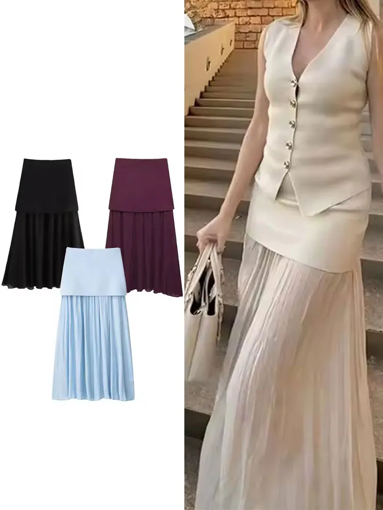 HH Elegant Womens Patchwork Long Skirt High Waist Zip for Spring Summer Layering Everyday Casual Vacation Daily Outfits Skirts
HH Elegant Womens Patchwork Long Skirt High Waist Zip for Spring Summer Layering Everyday Casual Vacation Daily Outfits Skirts