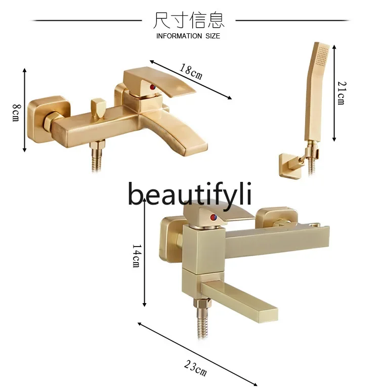 ss Hot and cold faucet shower set Light luxury simple triple water mixing valve
ss Hot and cold faucet shower set Light luxury simple triple water mixing valve