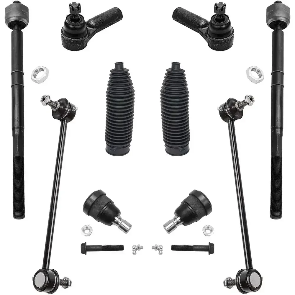 10pc Suspension Kit for 05-09 Mazda Tribute and Mercury Mariner, 2 Lower Ball Joints, 4 Tie Rods, 2 Sway Bars, 2 Boots, 2005-200
10pc Suspension Kit for 05-09 Mazda Tribute and Mercury Mariner, 2 Lower Ball Joints, 4 Tie Rods, 2 Sway Bars, 2 Boots, 2005-200