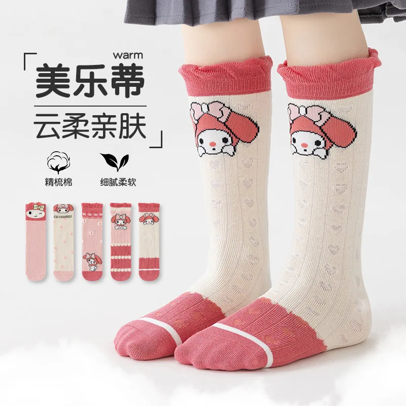 5 Pairs Kawaii Sanrio Fall And Winter Melody Calf Socks Childrens Cotton Socks Stockings 3-12 Years Old Childrens Gifts
5 Pairs Kawaii Sanrio Fall And Winter Melody Calf Socks Childrens Cotton Socks Stockings 3-12 Years Old Childrens Gifts