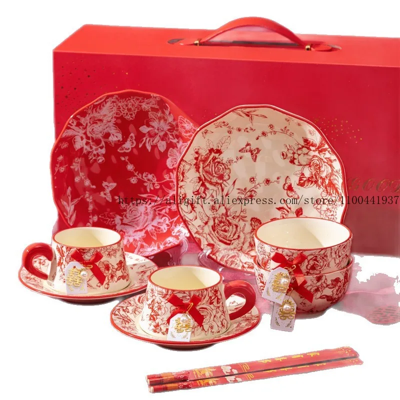 Wedding Gifts for Couples Bride's Best Friend Practical Engagement Dinnerware Set Plates Bowls Chopsticks Housewarming Gift Box
Wedding Gifts for Couples Bride's Best Friend Practical Engagement Dinnerware Set Plates Bowls Chopsticks Housewarming Gift Box
