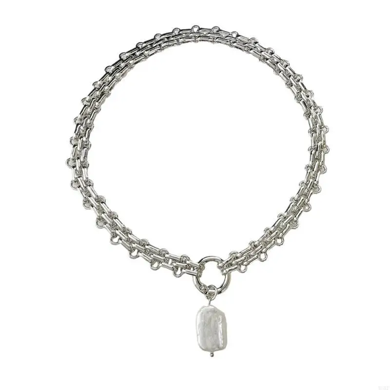 W8KF Geometric Square Freshwater Pearls Pendant Choker Chain Necklace for Women
W8KF Geometric Square Freshwater Pearls Pendant Choker Chain Necklace for Women