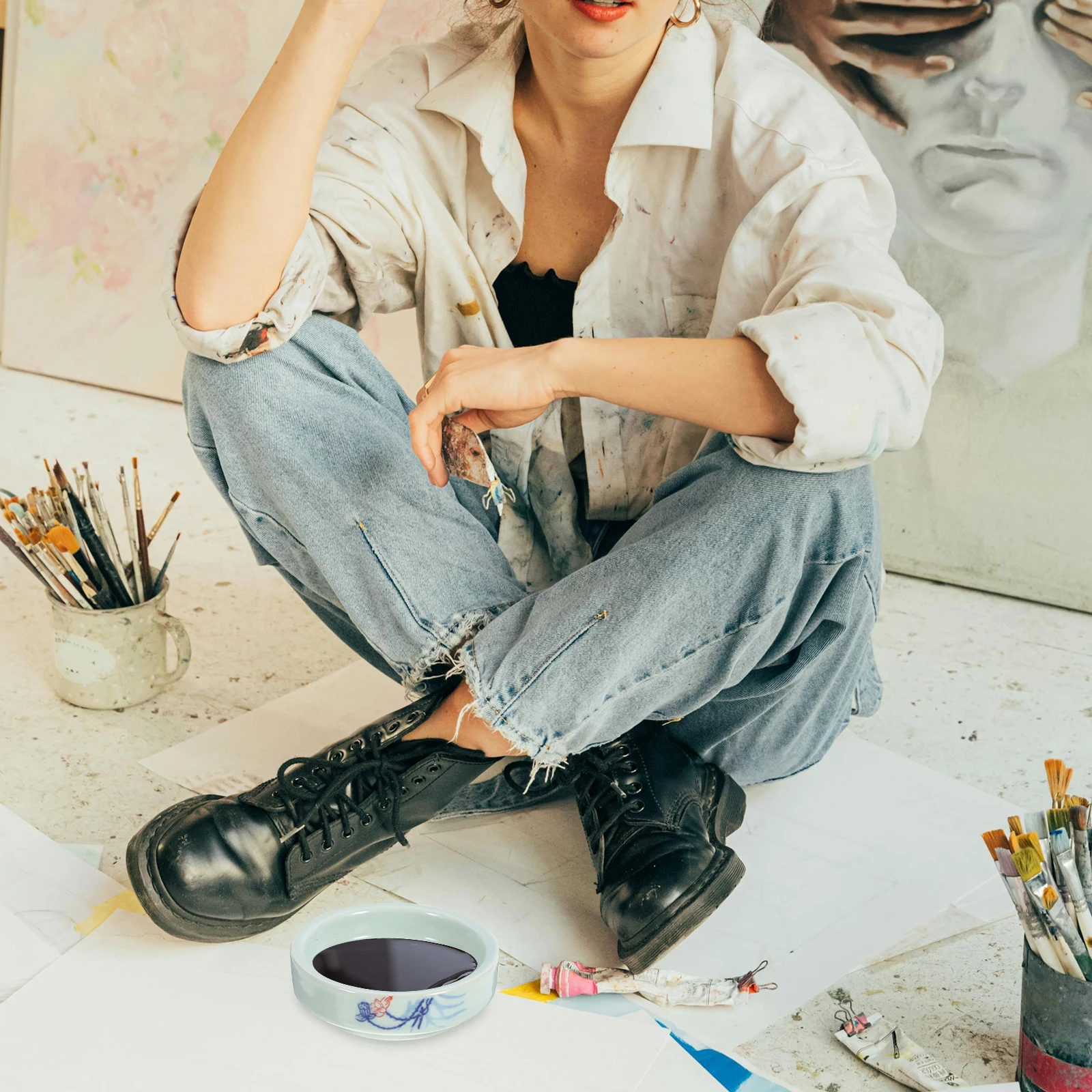 1Set Watercolor Paint Ceramic Pigment Mixing Trays Durable Convenient Color Mixers Perfect for Artists Students
1Set Watercolor Paint Ceramic Pigment Mixing Trays Durable Convenient Color Mixers Perfect for Artists Students