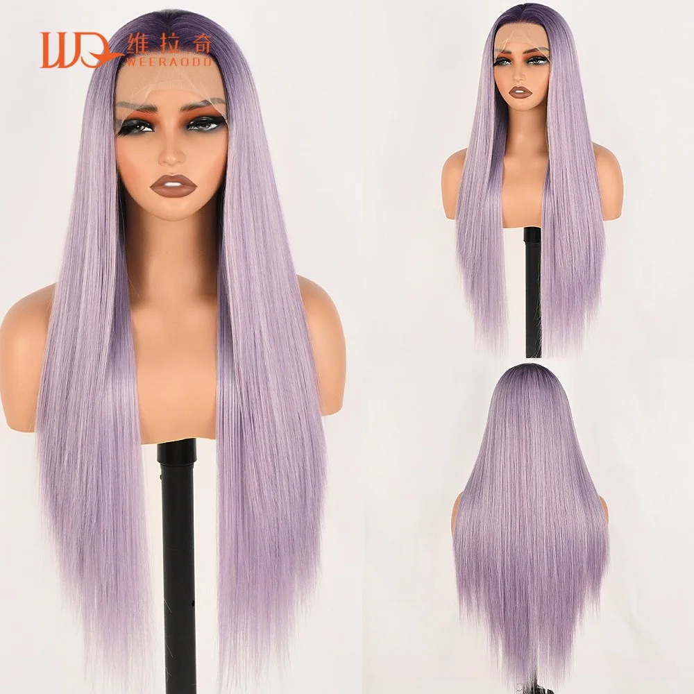 28 Inch Silky Straight Taro Purple Ombre Lace Front Wig 13x4 Lace Frontal Glueless Heat Resistant Synthetic Lavender Cosplay Wig
28 Inch Silky Straight Taro Purple Ombre Lace Front Wig 13x4 Lace Frontal Glueless Heat Resistant Synthetic Lavender Cosplay Wig