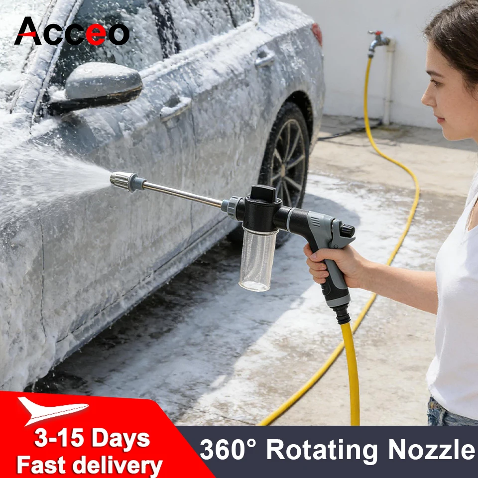 360° Rotating Nozzle High Pressure Water Gun Car Wash Kit Auto Cleaner Garden Hose Sprinkler for Washing And Watering
360° Rotating Nozzle High Pressure Water Gun Car Wash Kit Auto Cleaner Garden Hose Sprinkler for Washing And Watering