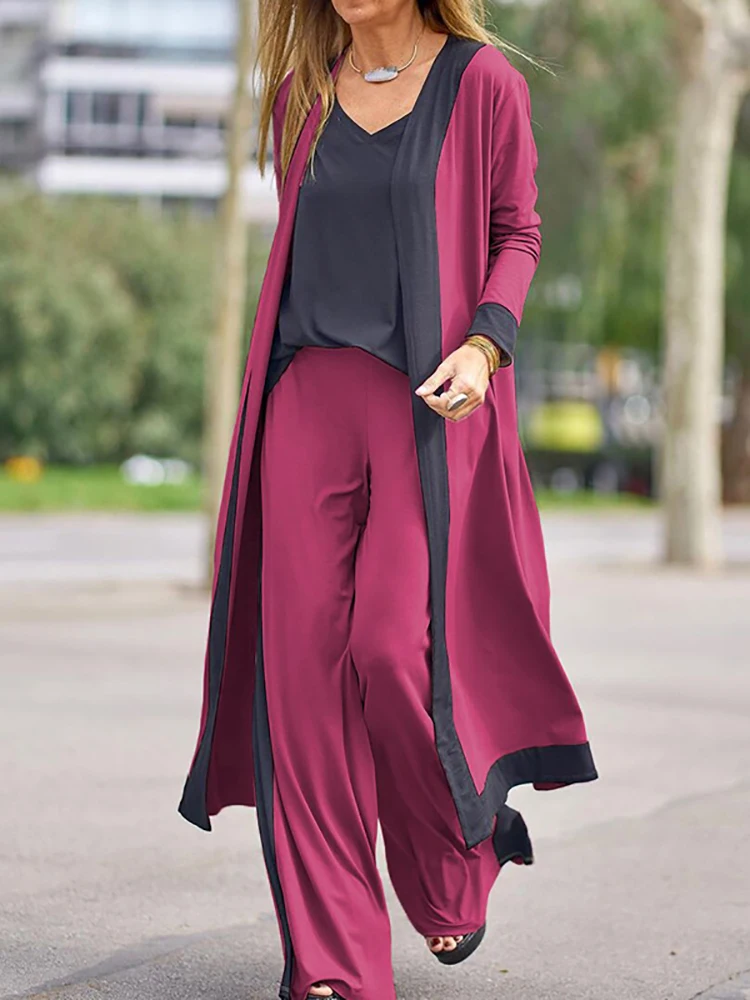 Casual Women Solid Three Pieces Suit 2022 Spring Autumn Long Sleeve Loose Pants Outfits Elegant Female Streetwear Matching Set
Casual Women Solid Three Pieces Suit 2022 Spring Autumn Long Sleeve Loose Pants Outfits Elegant Female Streetwear Matching Set