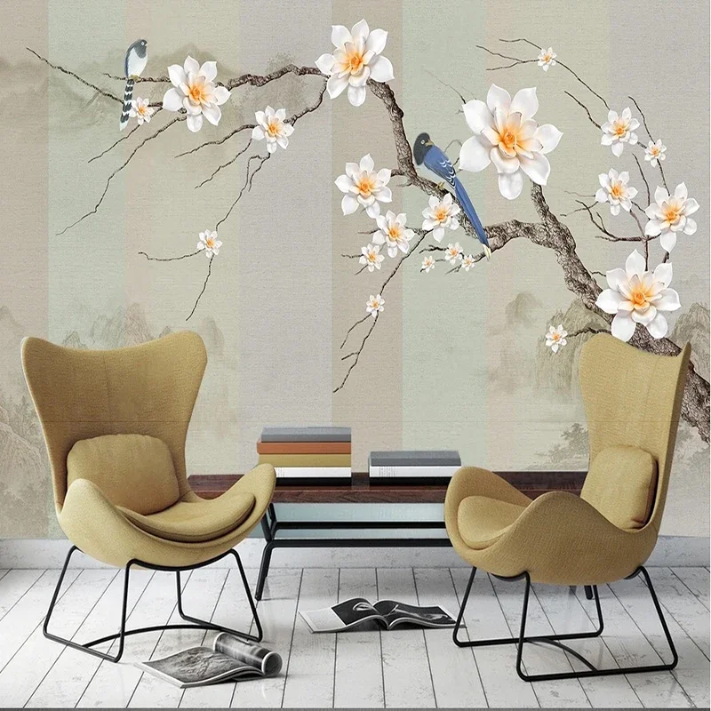 Custom Photo Wallpaper Floral 3D New Chinese Style Simple And Elegant Landscape Flower Bird Background Wall Decoration Tapety
Custom Photo Wallpaper Floral 3D New Chinese Style Simple And Elegant Landscape Flower Bird Background Wall Decoration Tapety