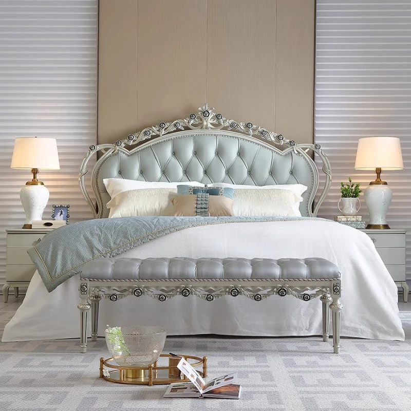 Aesthetics European Bed Fashionable Modern Wedding Light Luxury Classic Bed High Quality Family Design Muebles Bedroom Furniture
Aesthetics European Bed Fashionable Modern Wedding Light Luxury Classic Bed High Quality Family Design Muebles Bedroom Furniture
