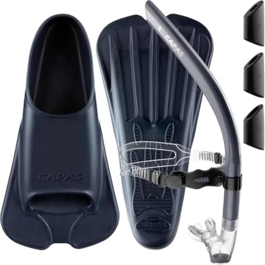 Lap swimming training fins and snorkel set, navy blue, XL size US male 10.511.5/ US female 11.512.5,durable silicone constructi
Lap swimming training fins and snorkel set, navy blue, XL size US male 10.511.5/ US female 11.512.5,durable silicone constructi