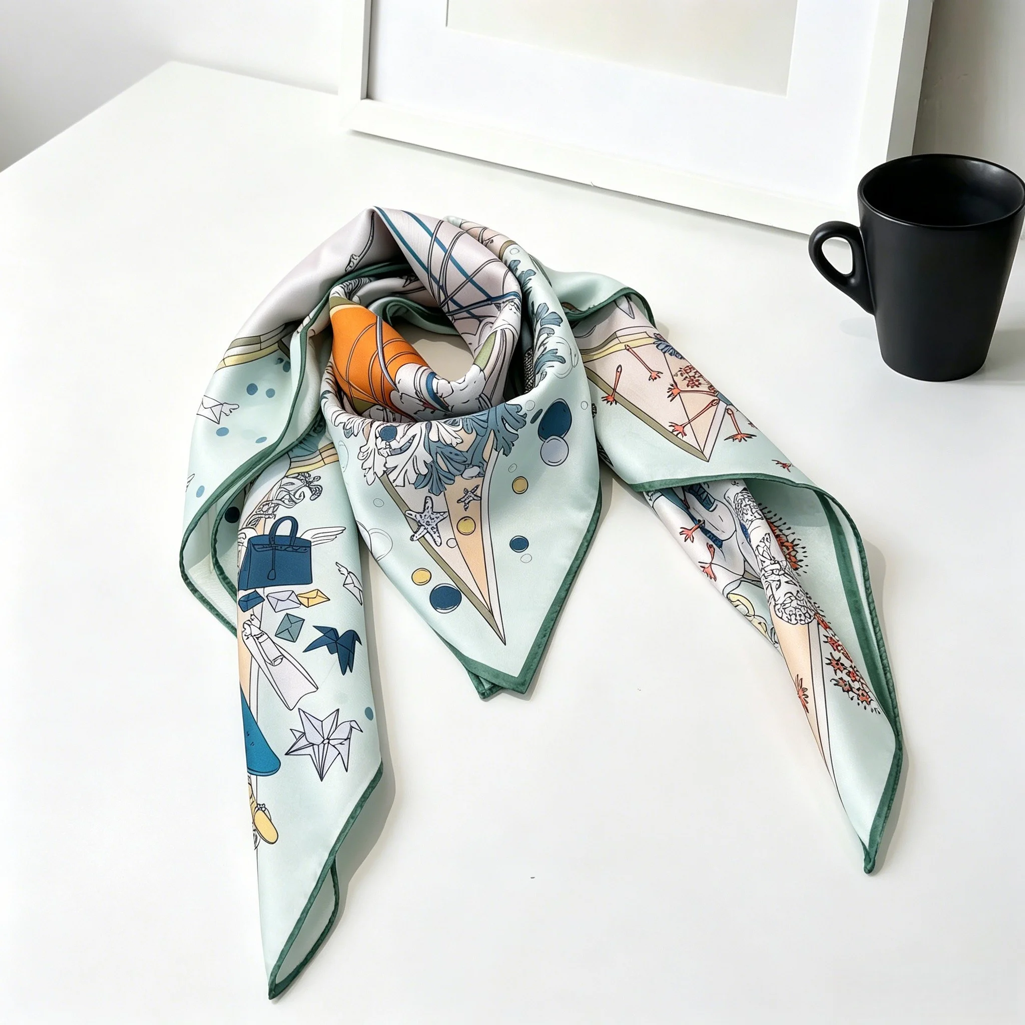 Brand Discount Nautical Print Silk Square Scarf 90x90cm Women's Fashion Scarf Headscarf Sun Protection Large Shawl Holiday Gift
Brand Discount Nautical Print Silk Square Scarf 90x90cm Women's Fashion Scarf Headscarf Sun Protection Large Shawl Holiday Gift