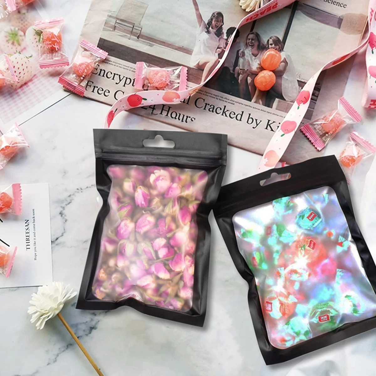 100pcs Black Flat Foil Lock Bags Bath Salt Cosmetic Bag One Side Clear Mini Thick Resealable Bags Smell Proof Ziplock
100pcs Black Flat Foil Lock Bags Bath Salt Cosmetic Bag One Side Clear Mini Thick Resealable Bags Smell Proof Ziplock