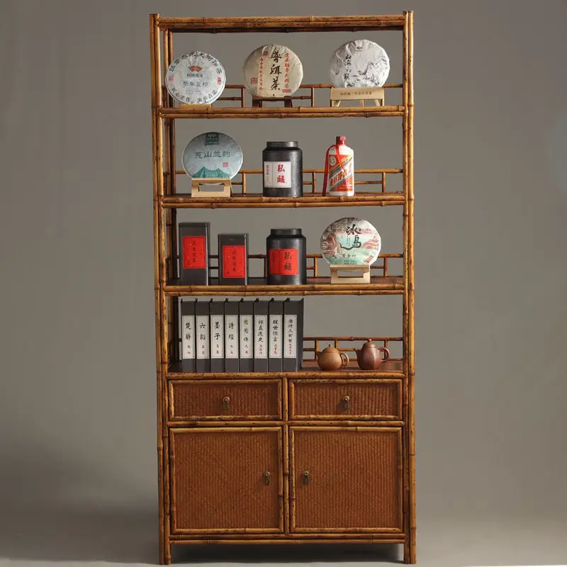 Meilu tea bookcase tea set storage rack bamboo te space clubhouse Bogu rack
Meilu tea bookcase tea set storage rack bamboo te space clubhouse Bogu rack