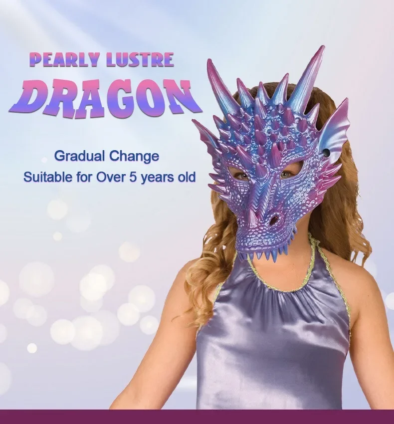 Party Supplies Pearl Blue Dragon Mask 3D Printing Dragon Knight Mask Cosplay Mask Halloween Mask Party Costume Props
Party Supplies Pearl Blue Dragon Mask 3D Printing Dragon Knight Mask Cosplay Mask Halloween Mask Party Costume Props