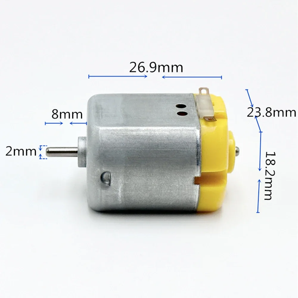 Mini 24mm Flat 260 Motor DC 3V-6V13500RPM Strong Magnetic Carbon Brush Four-wheel Car Scientific Experiments Toy Model Making
Mini 24mm Flat 260 Motor DC 3V-6V13500RPM Strong Magnetic Carbon Brush Four-wheel Car Scientific Experiments Toy Model Making