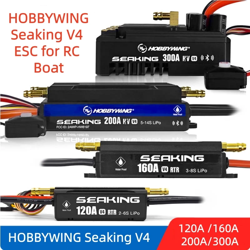 Hobbywing Seaking V4 120A/160A/200A/300A ESC/электрический регулятор скорости с BEC/водяным охлаждением для радиоуправляемой лодки
Hobbywing Seaking V4 120A/160A/200A/300A ESC/электрический регулятор скорости с BEC/водяным охлаждением для радиоуправляемой лодки