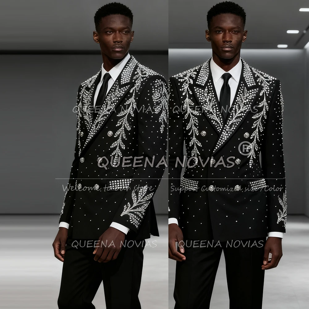Свадебный костюм с блестящими стразами и бисером для мужчин, двубортный пиджак, брюки, комплекты из 2 предметов, костюм Homme, смокинги для жениха, наряд
Свадебный костюм с блестящими стразами и бисером для мужчин, двубортный пиджак, брюки, комплекты из 2 предметов, костюм Homme, смокинги для жениха, наряд